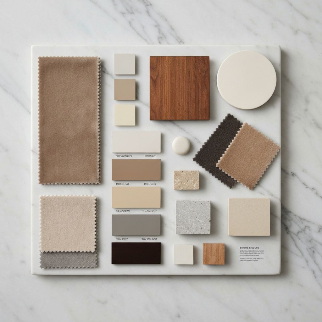 Interior design process materials
